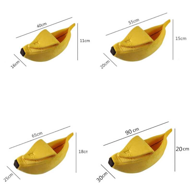 Cute Banana Shape Pet Bed Dog Cat Sleeping Nest