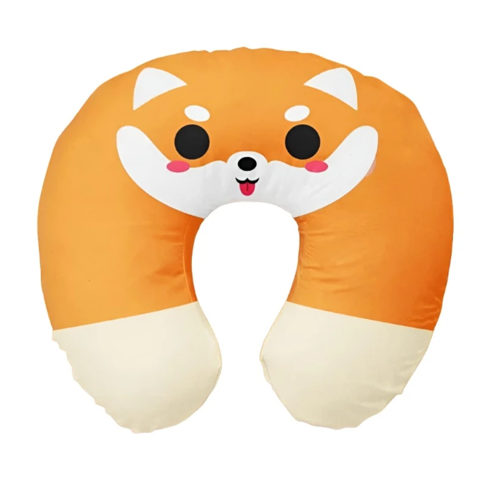 Cute Cartoon Ins Style Travel Neck Pillow U-Shaped Panda Rainbow Cloud Fruit Inflatable Cushion For Kids Adults Family F