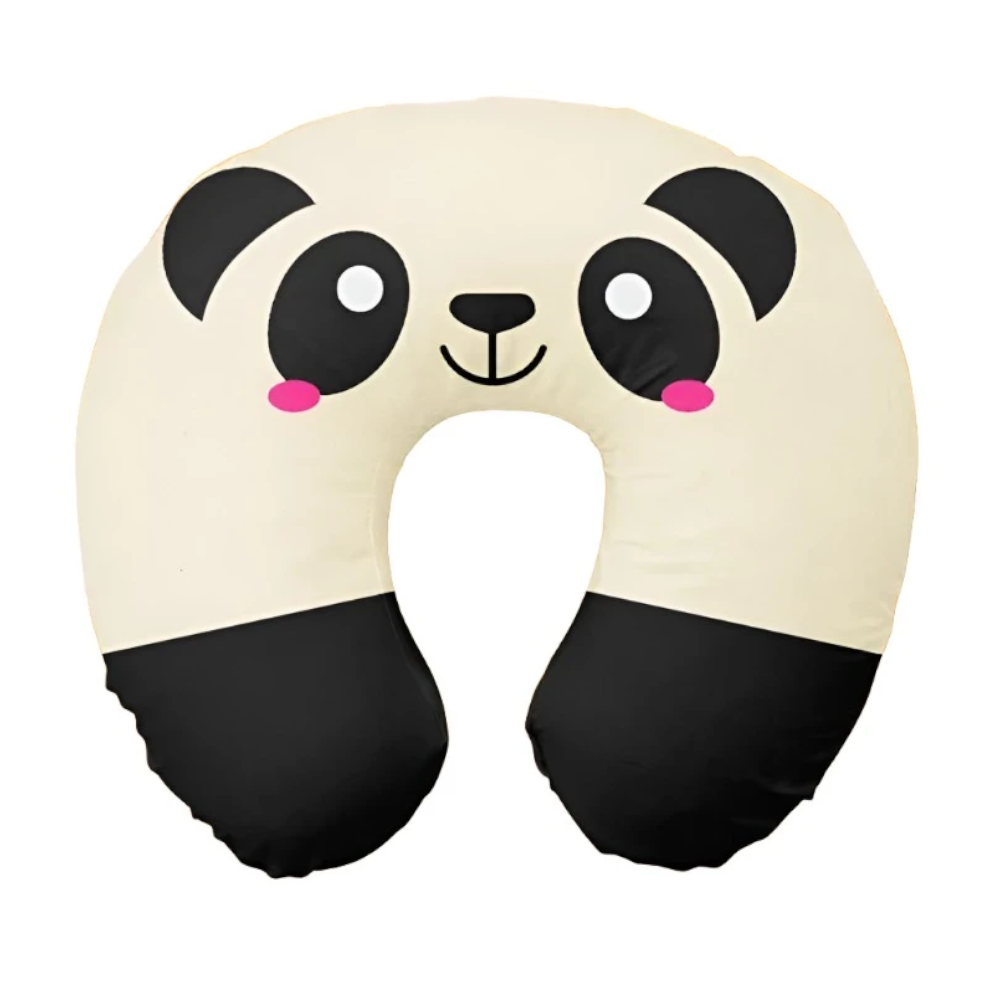 Cute Cartoon Ins Style Travel Neck Pillow U-Shaped Panda Rainbow Cloud Fruit Inflatable Cushion For Kids Adults Family F