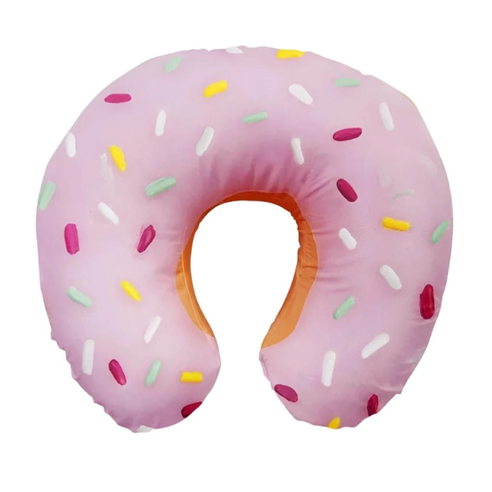 Cute Cartoon Ins Style Travel Neck Pillow U-Shaped Panda Rainbow Cloud Fruit Inflatable Cushion For Kids Adults Family F