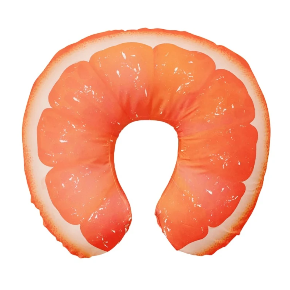 Cute Cartoon Ins Style Travel Neck Pillow U-Shaped Panda Rainbow Cloud Fruit Inflatable Cushion For Kids Adults Family F