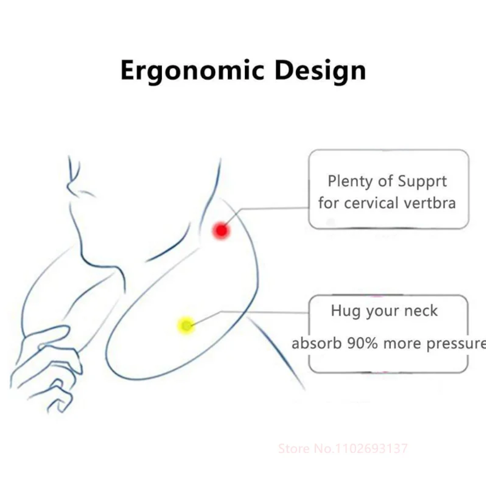 Cute Cartoon Ins Style Travel Neck Pillow U-Shaped Panda Rainbow Cloud Fruit Inflatable Cushion For Kids Adults Family F