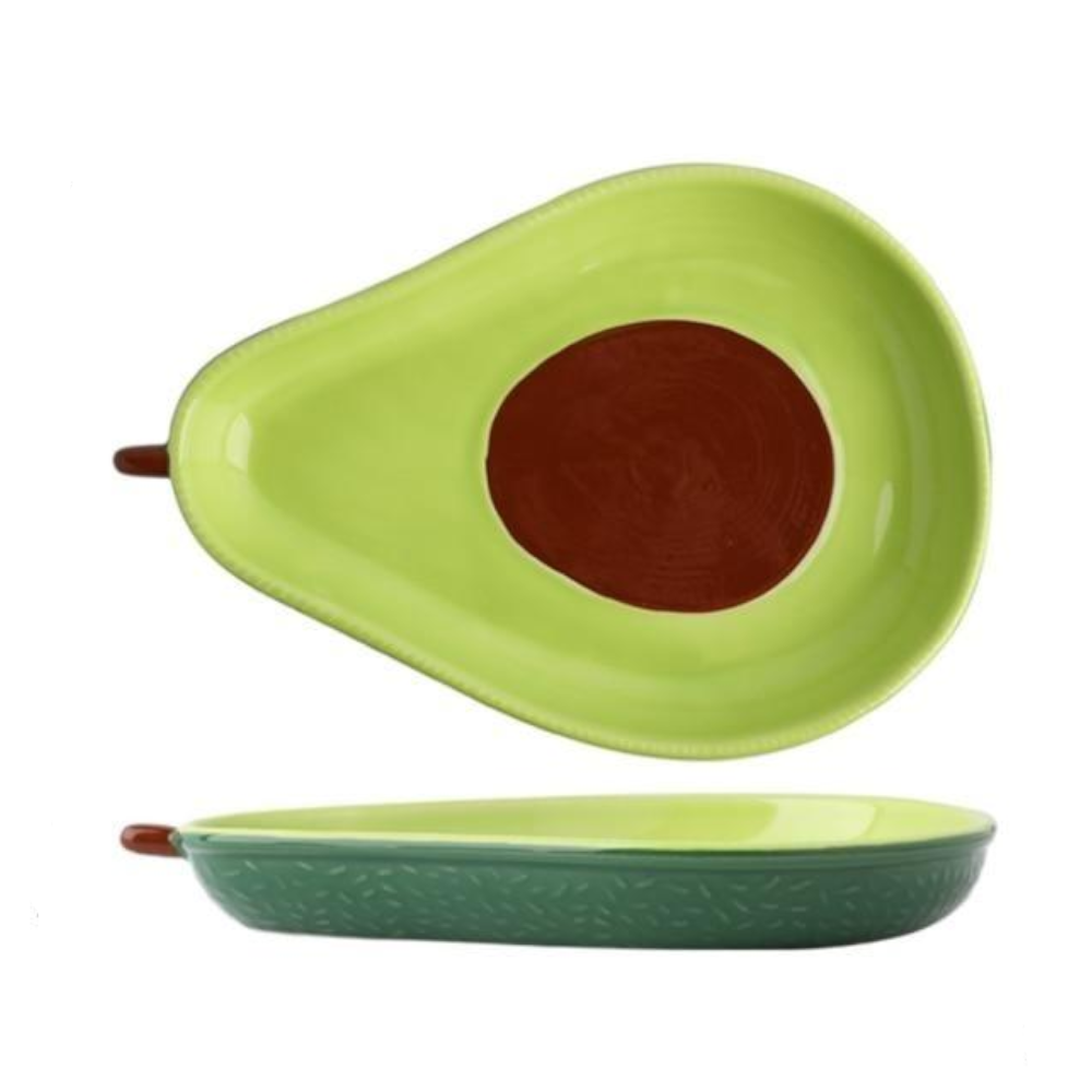 Cute Ceramic Avocado Shape Fruit Dessert Dish Bowl