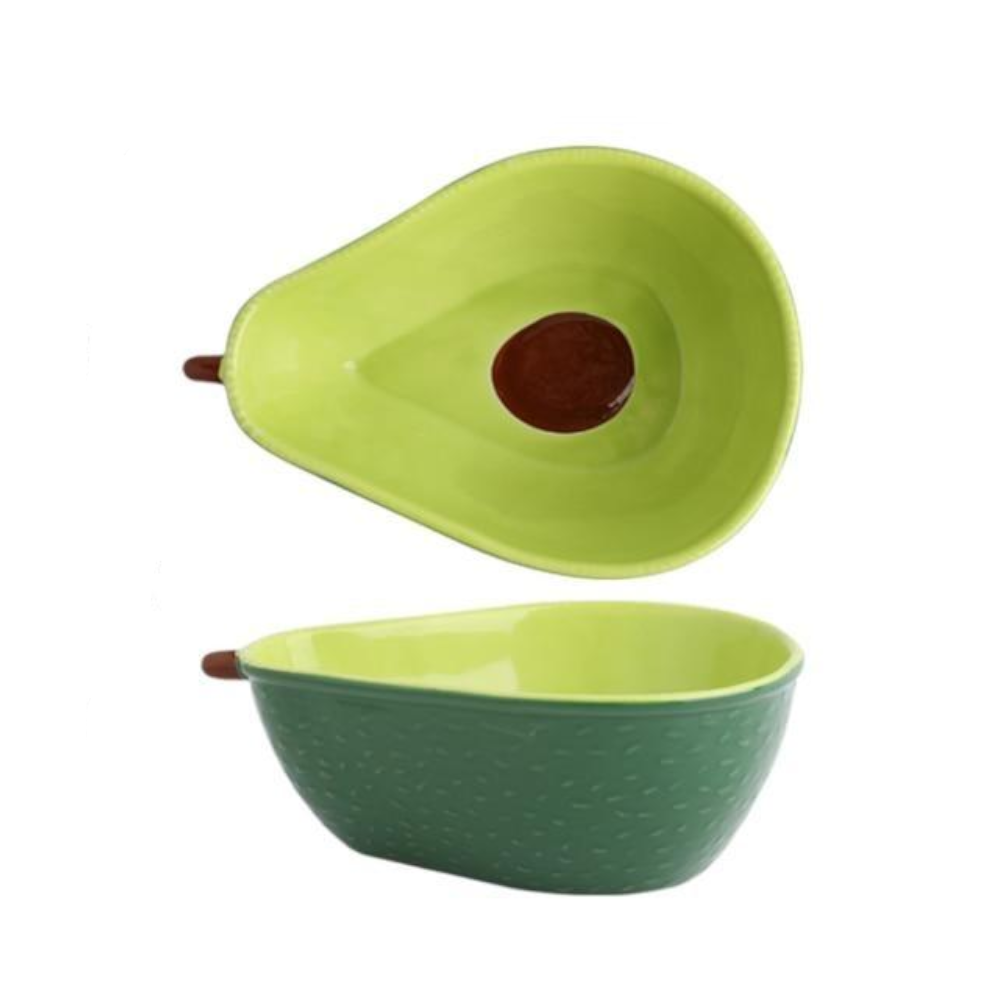 Cute Ceramic Avocado Shape Fruit Dessert Dish Bowl