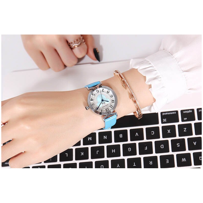 Veile Studios Creative Belt Girl Watch Fashion Simple Cute Mickey Quartz Leather Strap Ladies