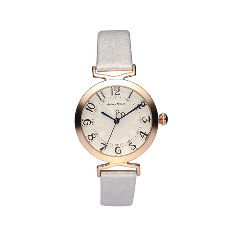 Veile Studios Creative Belt Girl Watch Fashion Simple Cute Mickey Quartz Leather Strap Ladies