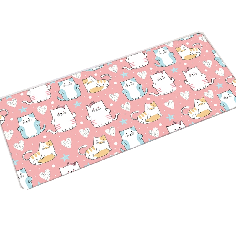 Cute Cat Kitten Kawaii Large Mouse Pad Desk Mat Home Office