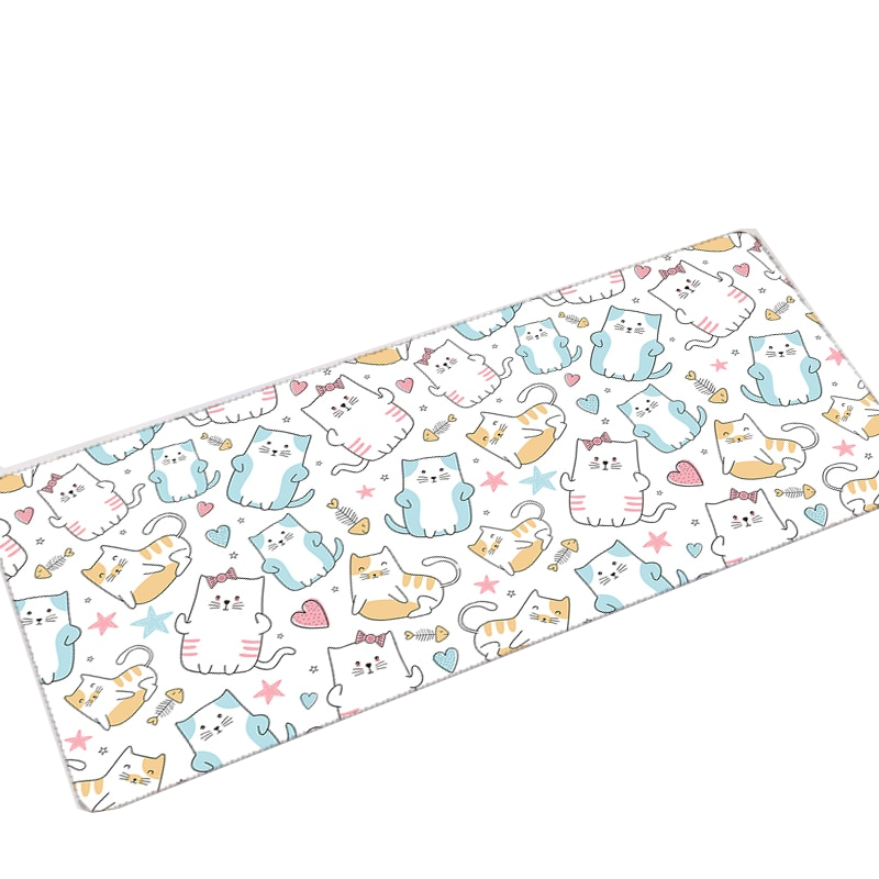 Cute Cat Kitten Kawaii Large Mouse Pad Desk Mat Home Office