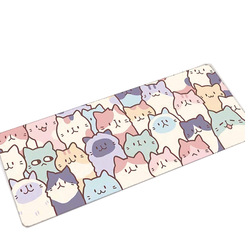 Cute Cat Kitten Kawaii Large Mouse Pad Desk Mat Home Office