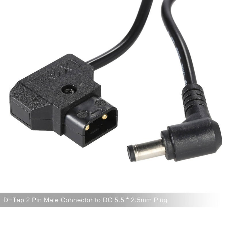 D Tap 2 Pin Male Connector To Dc 5.5 2.5Mm Plug Power Cord Cable