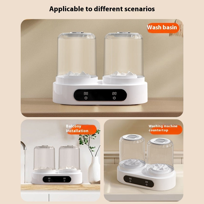 Plastic Double Bucket Mini Underwear Washing Machine Usb Powered