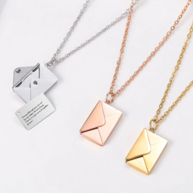 Veile Studios Love Letter Pendant Romantic Necklace Women Jewellery