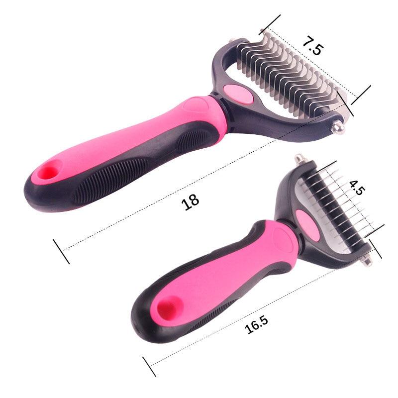 Deshedding Grooming Tool For Matted Long Curly Pet Fur