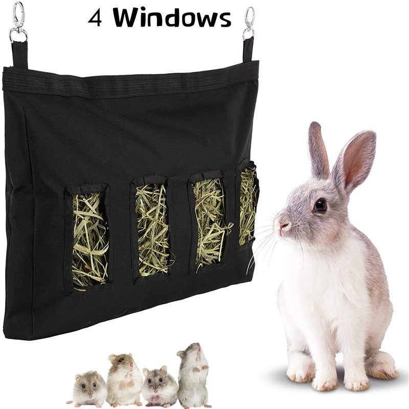 1 Sets of 1 Sets Of Hanging Hay Storage Feeder Bag For Guinea Pigs Rabbits Hamsters