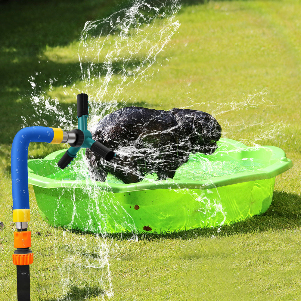 Summer Pet Garden Water Toy Watering Cooling Kids Trampoline Sprinkler