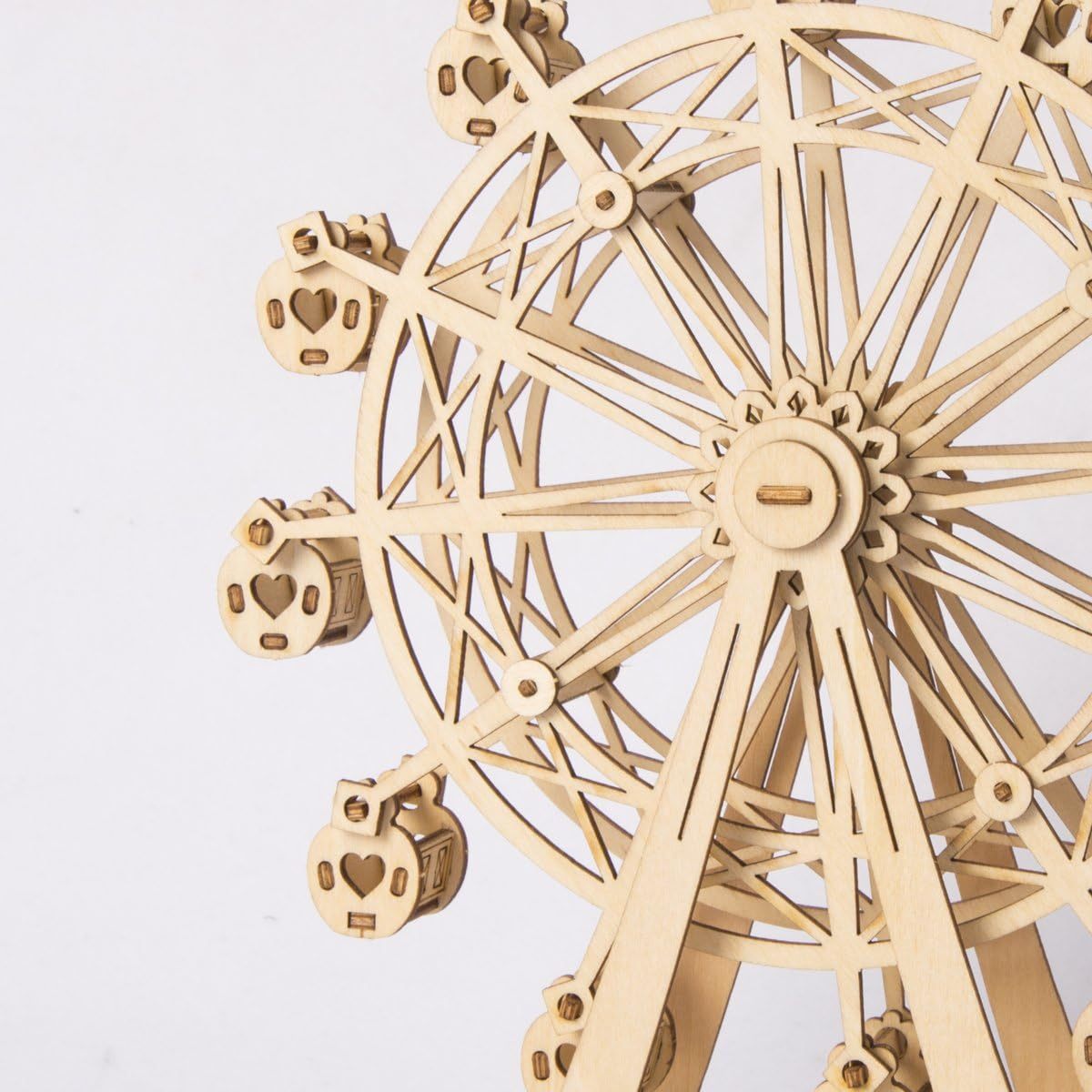 Robotime Rolife Ferris Wheel Woodcraft Construction Kit Modular Mechanical Model 3D Wooden Puzzle For Self Assembly Toy