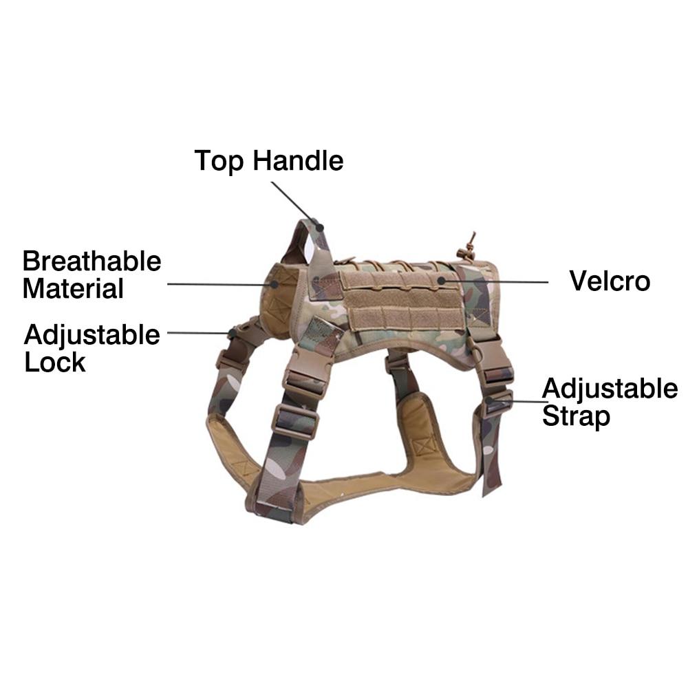 Tactical Dog Harness Vest With Handle Leash