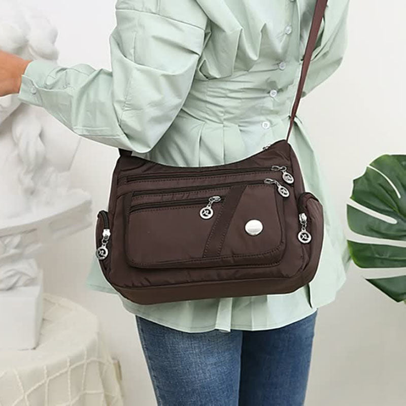 Women Shoulder Bag Multi-Pocket Design Waterproof Casual Crossbody