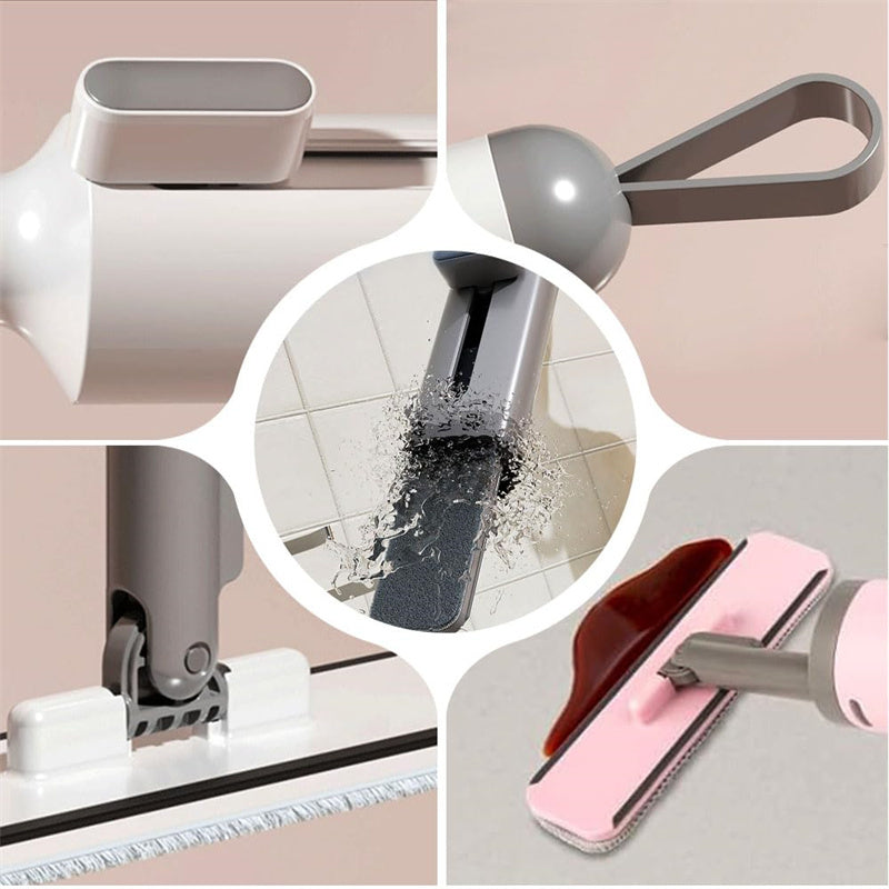 Rotatable Self Squeeze Mini Mop With Crevice Brush For Floor Cleaning