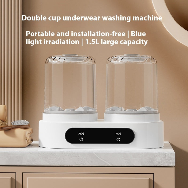 Plastic Double Bucket Mini Underwear Washing Machine Usb Powered