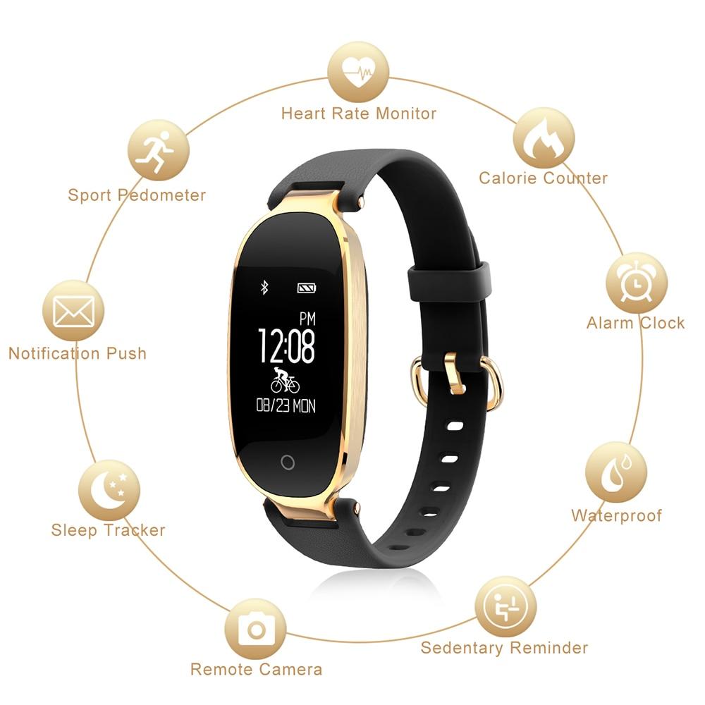 Pink Smart Wrist Band Fitness Tracker Heart Rate Monitor Bracelet
