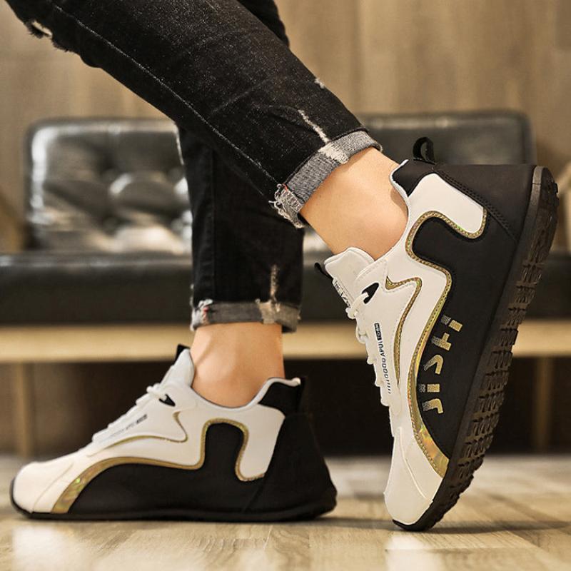 Fashion Colorblock Lace-Up Sneakers For Men Breathable Low-Top Dad Shoes Running Walking Sports
