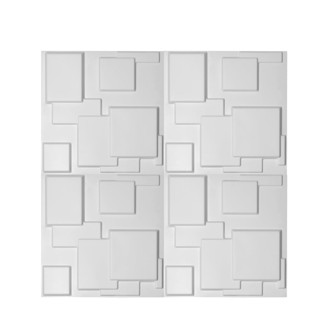 12Pcs 3D Wall Panels 50X50cm Diy Waterproof