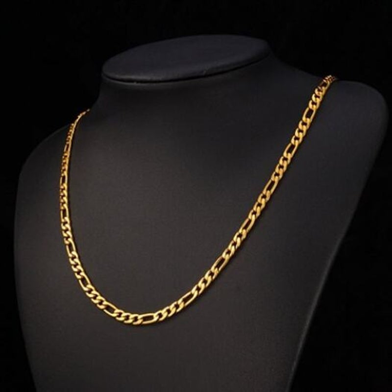 Delicate Solid Color Chain Necklace For Men Golden