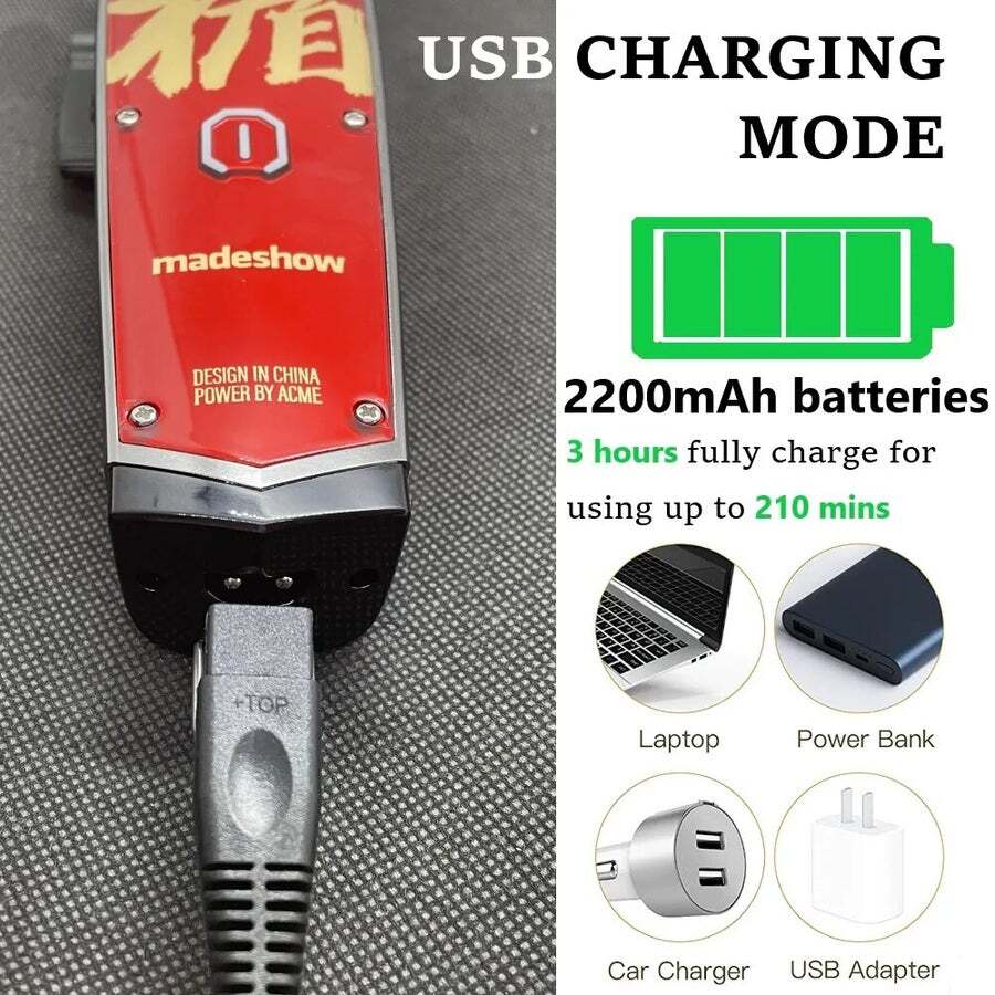 Professional Hair Trimmer For Men Electric Cutting Machine 7000 Rpm Barbershop Usb Rechargeable