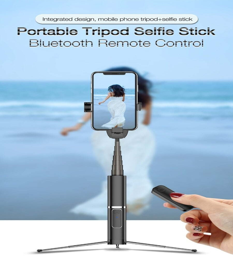3 In 1 Extendable Black Wireless Bluetooth Selfie Stick