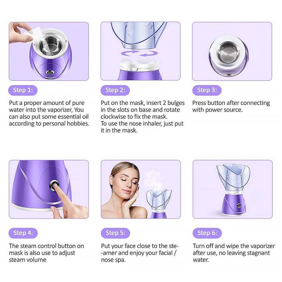 Facial Face Steamer Deep Cleanser Mist Sprayer Spa Skin Vaporizer