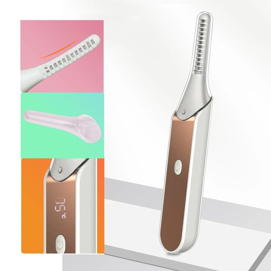Electric Heated Eyelash Curler Women Makeup Irons Brush Natural Curling