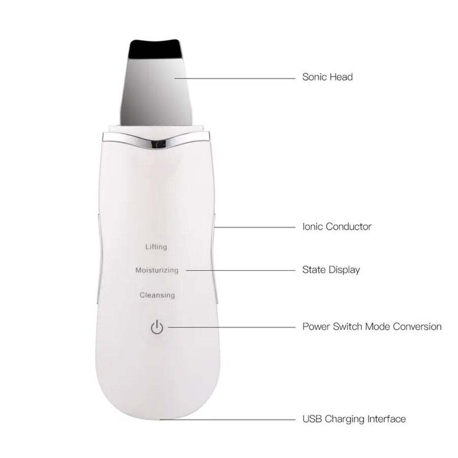 Ultrasonic Skin Scrubber Facial Cleaning Peeling Device