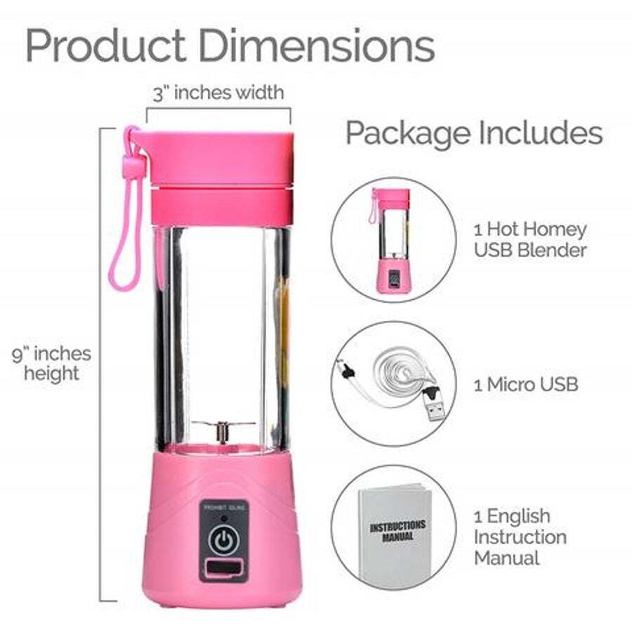 6 Blades Blender Bottle Travel Usb Electric Juicer Cup Machine