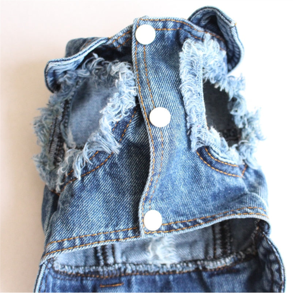Designer Denim Dog Clothes Small Jacket Pet Clothing