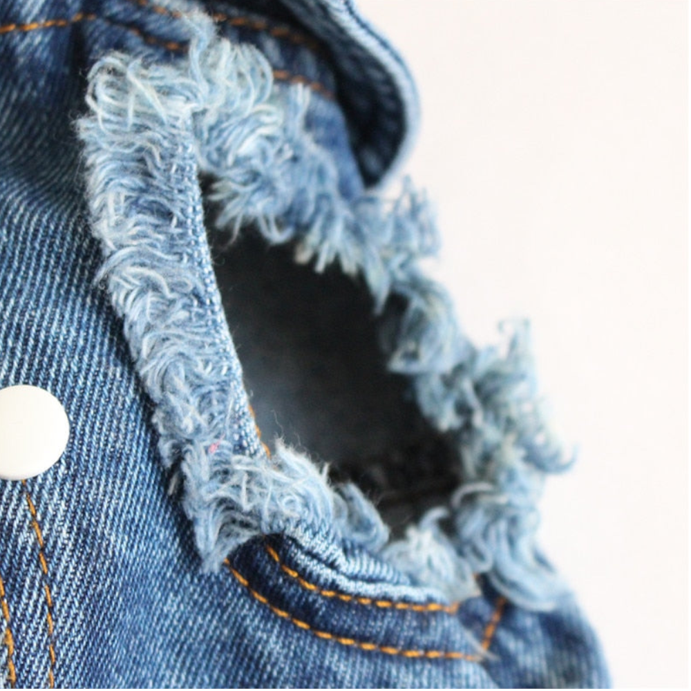 Designer Denim Dog Clothes Small Jacket Pet Clothing