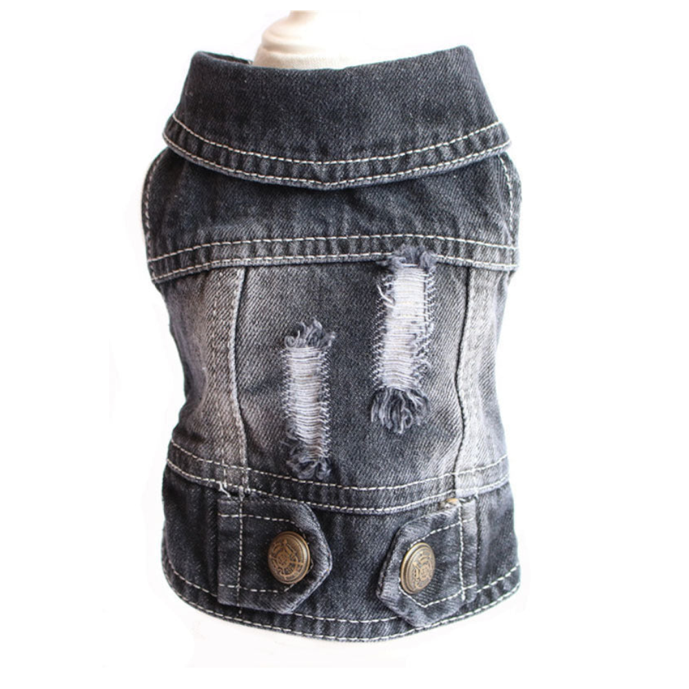 Designer Denim Dog Clothes Small Jacket Pet Clothing