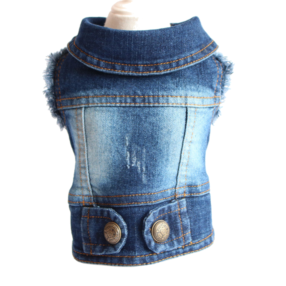 Designer Denim Dog Clothes Small Jacket Pet Clothing