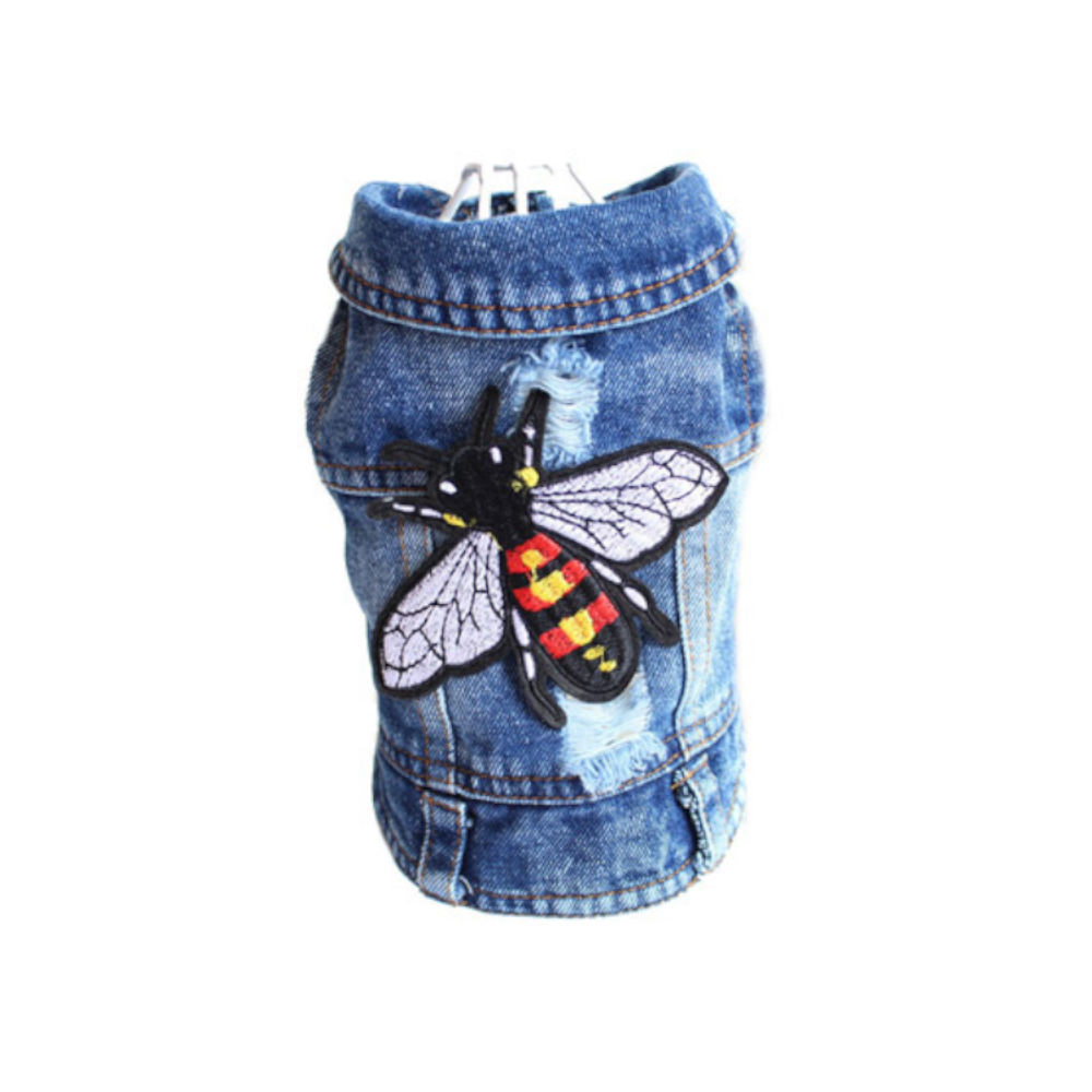 Designer Denim Dog Clothes Small Jacket Pet Clothing