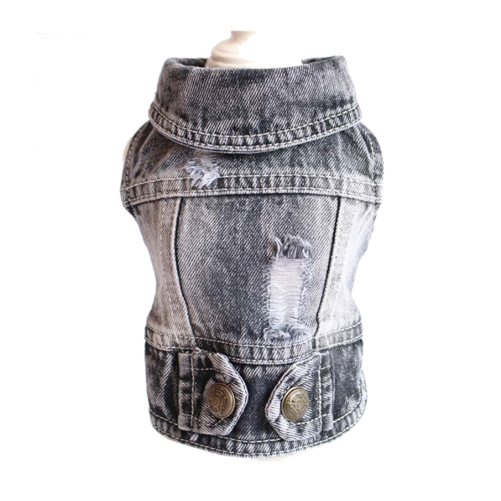 Designer Denim Dog Clothes Small Jacket Pet Clothing