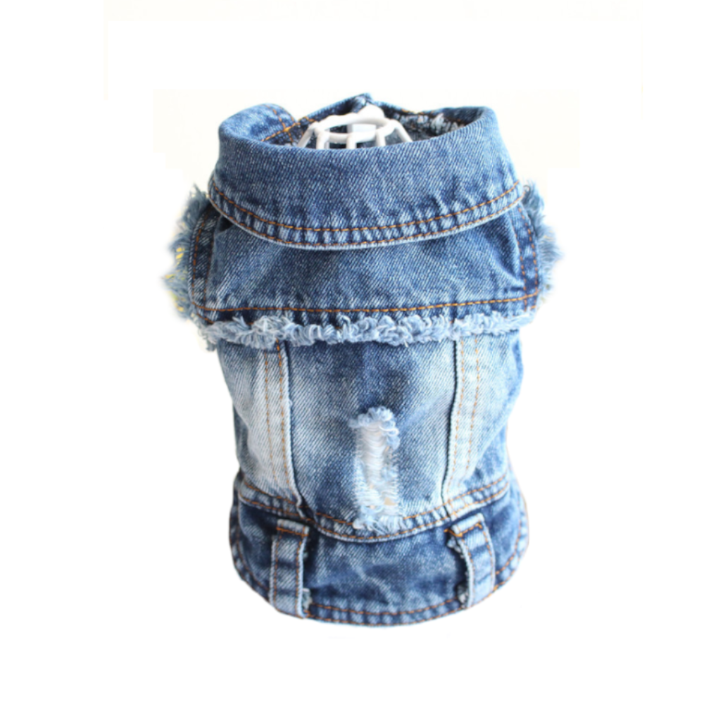 Designer Denim Dog Clothes Small Jacket Pet Clothing