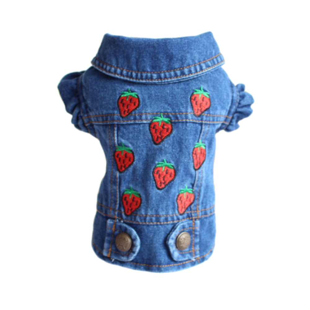 Designer Denim Dog Clothes Small Jacket Pet Clothing