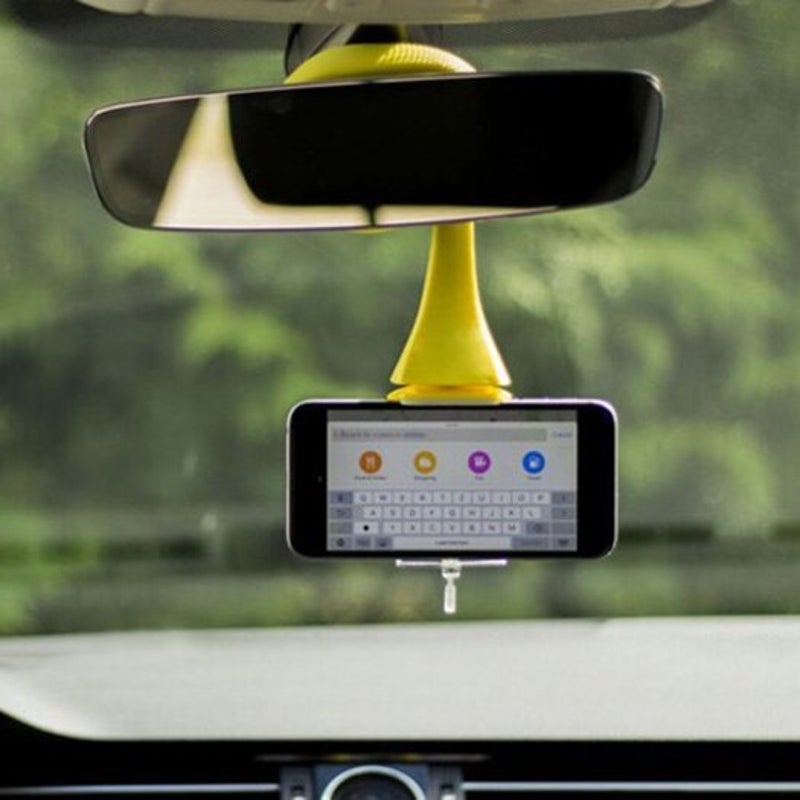 Desktop Bedside Car Bicycle Flexible Phone Holder Bracket Folding Caterpillars Snake Shape For Live Selfie Yellow