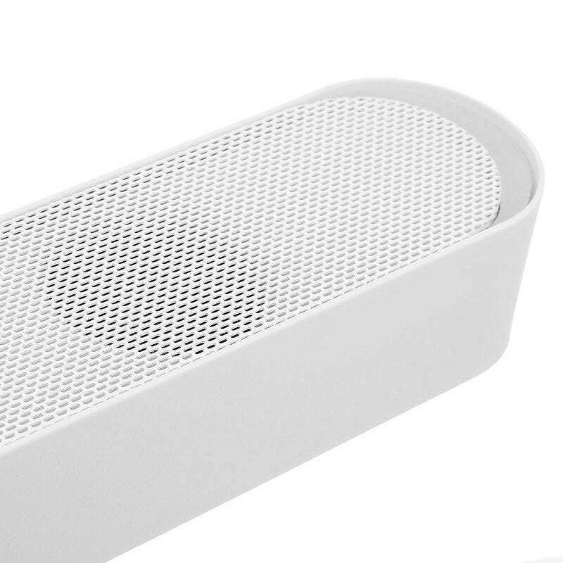 Speakers Desktop V 198 Usb Powered Sound Bar Computer With Led Lights 3.5Mm Audio Mic Plug Wired Soundbar For Pc Cellpho