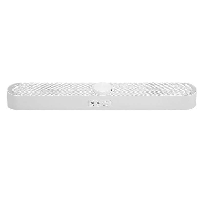 Speakers Desktop V 198 Usb Powered Sound Bar Computer With Led Lights 3.5Mm Audio Mic Plug Wired Soundbar For Pc Cellpho