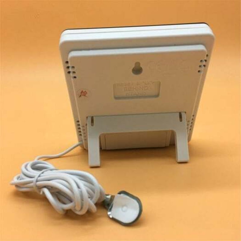 Digital Thermometer Hygrometer Electronic Lcd Humidity Meter Indoor Outdoor White
