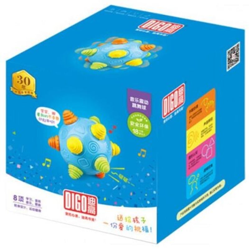 Digo Baby Educational Music Vibration Dancing Ball Toy Deep Sky Blue