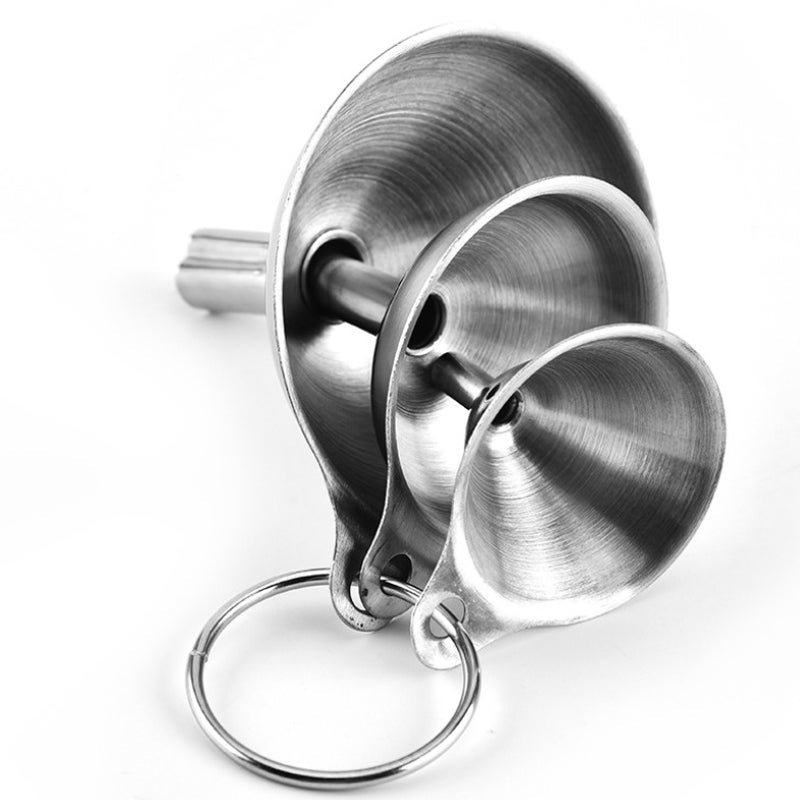 Stainless Steel All Purpose Mini Oil Wine Integrated Funnel Liquid