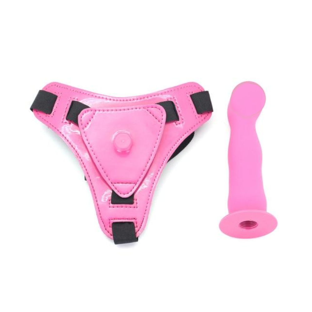 Dildo With Harness Strapon Panties Purple Pink Black Dong