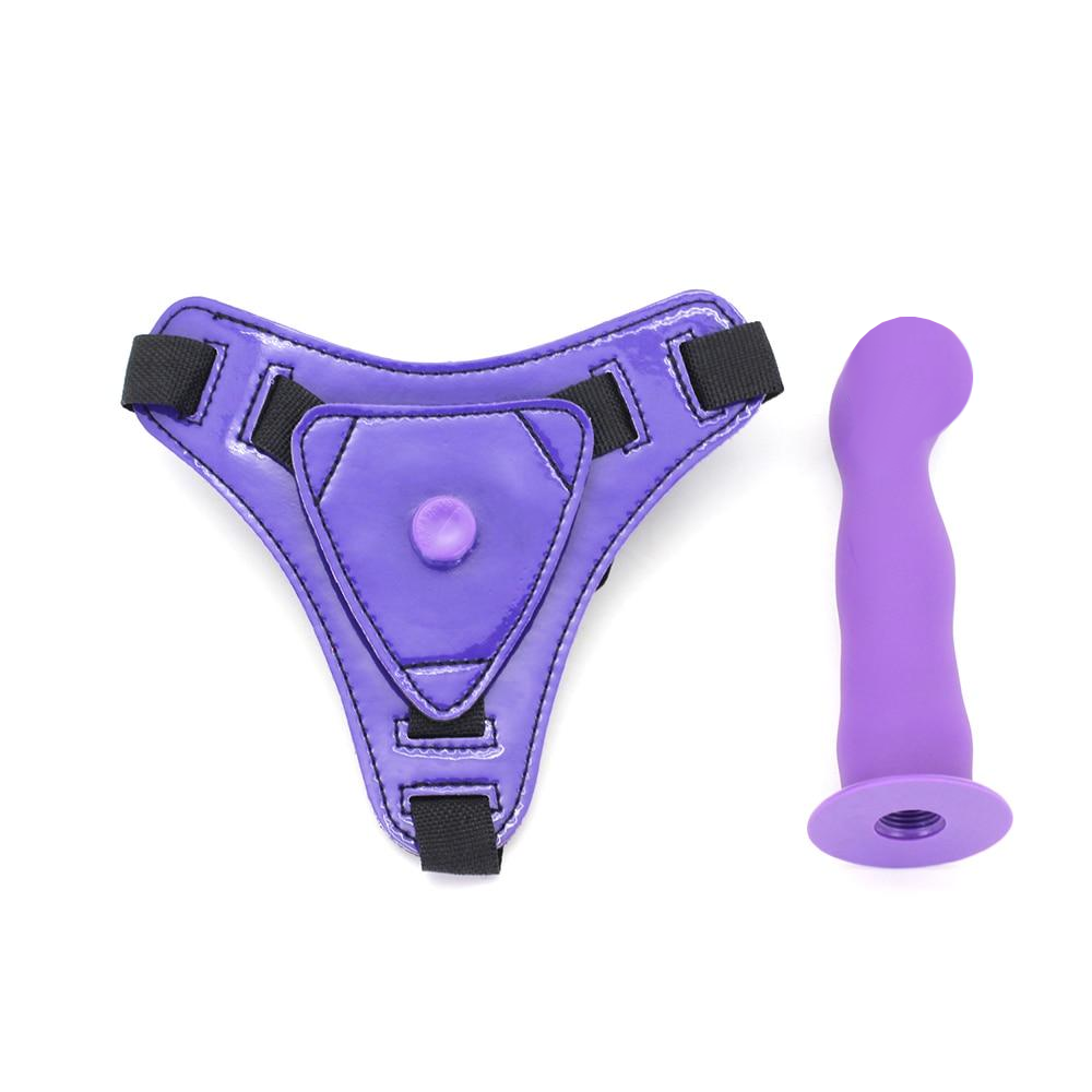 Dildo With Harness Strapon Panties Purple Pink Black Dong